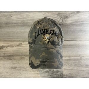 Vintage Camo Lunkers Fishing Digital Camoflauge Hat Cap Adult Strapback